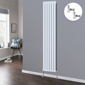 NRG Flat Panel Designer Radiator Bathroom Central Heating Radiators White with Angled Manual Pair of Valves 1800 x 408mm Vertical Single NRG Flat Panel Designer Radiator Bathroom Central Heating Radiators White with Angled Manual Pair of Valves 1800 x 408mm Vertical Single
