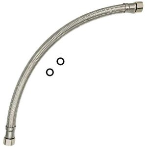 Invena - Flexi Flexible Kitchen Basin Tap Connector Hose Pipe Female 3/4' x 3/4' 80cm Invena - Flexi Flexible Kitchen Basin Tap Connector Hose Pipe Female 3/4' x 3/4' 80cm