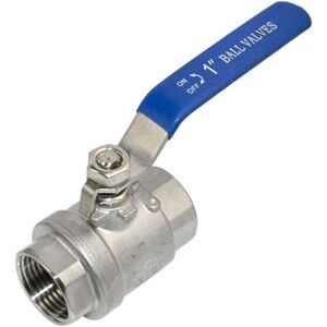 YMYNY Fliti Internal ball valve, stainless steel full bore ball valve with blue vinyl handle, WOG1000, DN40 (1 inch) YMYNY Fliti Internal ball valve, stainless steel full bore ball valve with blue vinyl handle, WOG1000, DN40 (1 inch)