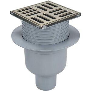 Tycner - Floor Drain Bottle Gully Trap 100x100mm Grid Stainless Steel Bottom Outlet 50mm Tycner - Floor Drain Bottle Gully Trap 100x100mm Grid Stainless Steel Bottom Outlet 50mm
