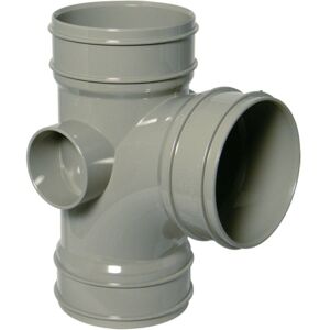 FloPlast Grey 92.5° Soil Branch PVU Connector for Pipes FloPlast Grey 92.5° Soil Branch PVU Connector for Pipes