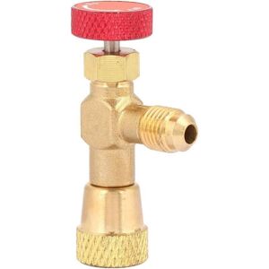 TEHTUY Flow control valve, R410A refrigerant charging valve 1/4" - 5/16" brass adapter flow regulator ball valve for refrigerant charging hose TEHTUY Flow control valve, R410A refrigerant charging valve 1/4" - 5/16" brass adapter flow regulator ball valve for refrigerant charging hose