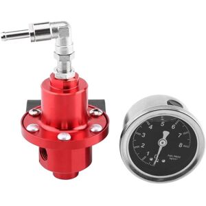 Memkey - fpr Universal Adjustable Aluminum Alloy Fuel Pressure Regulator with Fuel Pressure Gauge for Car(red) Memkey - fpr Universal Adjustable Aluminum Alloy Fuel Pressure Regulator with Fuel Pressure Gauge for Car(red)