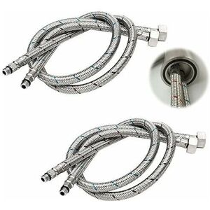Tonchean - g 3/8 DN6 80cm Long Water Tap Connector Hose, Compression Thread Flexible Water Pipe 2Pcs (1 Pair) Tonchean - g 3/8 DN6 80cm Long Water Tap Connector Hose, Compression Thread Flexible Water Pipe 2Pcs (1 Pair)