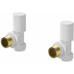 White Angled Radiator Towel Rad Valve Pack 15mm Manual Modern - Galiflo White Angled Radiator Towel Rad Valve Pack 15mm Manual Modern - Galiflo