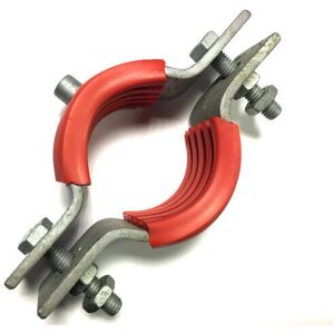 Graphskill - Galvanised Mild Steel Munsen type bossed pipe Pipe clip M10 boss for 32 nb Pipe (od 42.4) Graphskill - Galvanised Mild Steel Munsen type bossed pipe Pipe clip M10 boss for 32 nb Pipe (od 42.4)