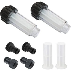 MEMKEY Water filter for garden hose, 2 pieces 3/4 inch water pre-filter water filter set with 4 filter elements & 2 quick adapters for high-pressure MEMKEY Water filter for garden hose, 2 pieces 3/4 inch water pre-filter water filter set with 4 filter elements & 2 quick adapters for high-pressure