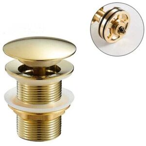 Ymyny - Gold Pop Up Sink Drain Without Overflow, Drain Stopper with Strainer Basket, Bathroom Sink Drain Stopper Brass mumu Ymyny - Gold Pop Up Sink Drain Without Overflow, Drain Stopper with Strainer Basket, Bathroom Sink Drain Stopper Brass mumu