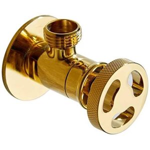 PEPTE Gold Wall Mounted Angled Isolation Valve Round 1/2 PEPTE Gold Wall Mounted Angled Isolation Valve Round 1/2