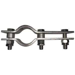 GRAPHSKILL Heavy Duty 3 bolt pipe clip. 28 mm ID (20 mm NB/26.9 mm OD Pipe ) T316 Stainless Steel GRAPHSKILL Heavy Duty 3 bolt pipe clip. 28 mm ID (20 mm NB/26.9 mm OD Pipe ) T316 Stainless Steel