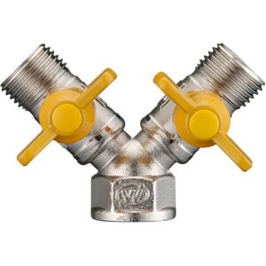 DHKLFA Hose fitting Gas valve Double brass hose diverter - 2 way exvDPyoC DHKLFA Hose fitting Gas valve Double brass hose diverter - 2 way exvDPyoC