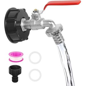 SJQKA IBC Drain Valve, 1/2 inch, for 1000 Litre Rainwater Tank, 3/4 inch Tank Fittings with Garden Hose Connector, IBC Tank Fittings, IBC Tank Connector SJQKA IBC Drain Valve, 1/2 inch, for 1000 Litre Rainwater Tank, 3/4 inch Tank Fittings with Garden Hose Connector, IBC Tank Fittings, IBC Tank Connector