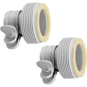 Gotrays - intex 1.25' (approx. 3.2 cm) to 1.5' (approx. 3.8 cm) Type b Hose Adapters for Pumps and Seawater Systems Set of 2 (White Gasket) Gotrays - intex 1.25' (approx. 3.2 cm) to 1.5' (approx. 3.8 cm) Type b Hose Adapters for Pumps and Seawater Systems Set of 2 (White Gasket)