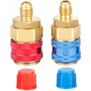TEHTUY KIMISS R134A Quick Coupler, 2 pieces R134A Straight Quick Coupler Connector High Low Pressure Car A/C Refrigerant Adapter. TEHTUY KIMISS R134A Quick Coupler, 2 pieces R134A Straight Quick Coupler Connector High Low Pressure Car A/C Refrigerant Adapter.
