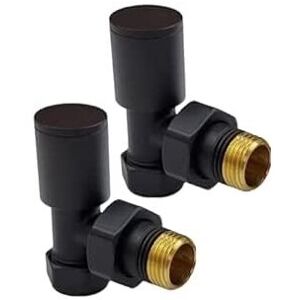 MANISSA Kirby Black Angled Towel Rail Valves 1/2" /15mm Radiator valves Solid Brass MANISSA Kirby Black Angled Towel Rail Valves 1/2" /15mm Radiator valves Solid Brass