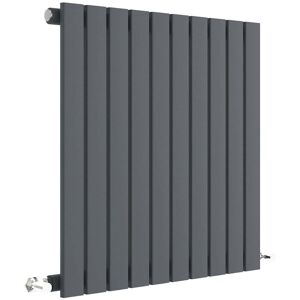 Balterley - Square Horizontal Single Panel Radiator - 600mm x 586mm - 1361 btu - Anthracite Balterley - Square Horizontal Single Panel Radiator - 600mm x 586mm - 1361 btu - Anthracite
