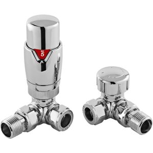 Balterley - Luxury Corner Thermostatic Radiator Valves, Sold in Pairs - Chrome Balterley - Luxury Corner Thermostatic Radiator Valves, Sold in Pairs - Chrome