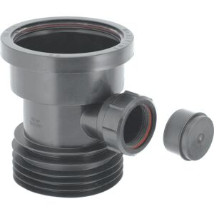 McAlpine DC1-BL-BO Black 4" Drain Connector - Drain Connector with Boss McAlpine DC1-BL-BO Black 4" Drain Connector - Drain Connector with Boss
