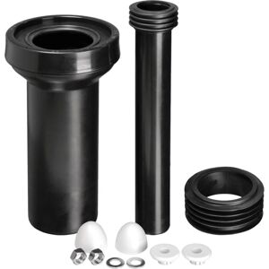 McAlpine FPKIT-3 WC Frame Connector Kit comprising WC Connector with 90mm plain end, 110mm outlet seal, flush pipe with finned seal connector and McAlpine FPKIT-3 WC Frame Connector Kit comprising WC Connector with 90mm plain end, 110mm outlet seal, flush pipe with finned seal connector and