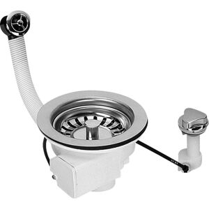 Mcalpine - PUFS113-CP 1.5' Pop-Up Basket Strainer Waste: 113mm Stainless Steel Flange: Chrome Plated Plastic Command Knob: Centre Pin Model Mcalpine - PUFS113-CP 1.5' Pop-Up Basket Strainer Waste: 113mm Stainless Steel Flange: Chrome Plated Plastic Command Knob: Centre Pin Model