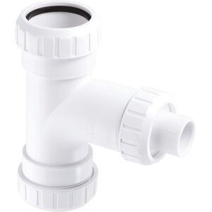 McAlpine V23L 1½" x 1½" x ¾" Swept Tee 19 mm Pushfit Fitting McAlpine V23L 1½" x 1½" x ¾" Swept Tee 19 mm Pushfit Fitting