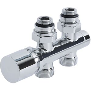 No Brand - Milano – Modern Chrome Straight h Block Heated Towel Rail Radiator Valves with 15mm Copper Adapters No Brand - Milano – Modern Chrome Straight h Block Heated Towel Rail Radiator Valves with 15mm Copper Adapters