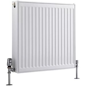 Milano - Compact - Modern White Type 22 Central Heating Double Panel Horizontal Convector Radiator - 600mm x 600mm Milano - Compact - Modern White Type 22 Central Heating Double Panel Horizontal Convector Radiator - 600mm x 600mm