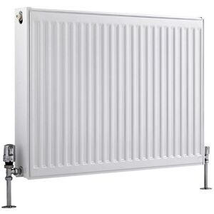 Milano - Compact - Modern White Type 22 Central Heating Double Panel Horizontal Convector Radiator - 600mm x 800mm Milano - Compact - Modern White Type 22 Central Heating Double Panel Horizontal Convector Radiator - 600mm x 800mm