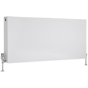No Brand - Milano Mono - Modern White Type 22 Central Heating Double Flat Panel Horizontal Convector Radiator - 600mm x 1400mm No Brand - Milano Mono - Modern White Type 22 Central Heating Double Flat Panel Horizontal Convector Radiator - 600mm x 1400mm