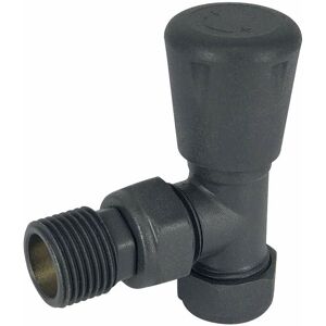 NRG - Modern Angled Heated Towel Rail Radiator Valve 15mm Anthracite Manual NRG - Modern Angled Heated Towel Rail Radiator Valve 15mm Anthracite Manual