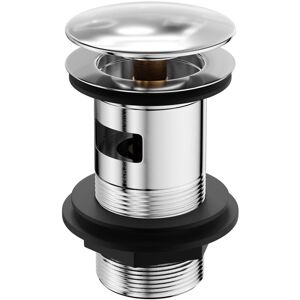 Wholesale Domestic - Polished Chrome Moon Cap Slotted Click Clack Basin Waste Wholesale Domestic - Polished Chrome Moon Cap Slotted Click Clack Basin Waste