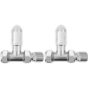 NRG - Chrome Straight Manual Valve Towel Rail Designer Radiator Valves Central Heating Taps One Pair NRG - Chrome Straight Manual Valve Towel Rail Designer Radiator Valves Central Heating Taps One Pair