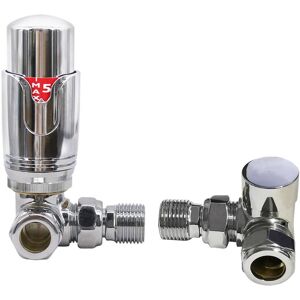 NRG Corner TRV Thermostatic Radiator Valves Central Heating Taps with Manual Valve Chrome NRG Corner TRV Thermostatic Radiator Valves Central Heating Taps with Manual Valve Chrome