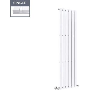 NRG - 1800 x 410mm Vertical Designer Radiator Single Rectangular Panel Modern Central Heating White NRG - 1800 x 410mm Vertical Designer Radiator Single Rectangular Panel Modern Central Heating White