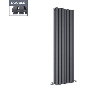 NRG - 1800 x 480mm Vertical Designer Radiator Double Rectangular Panel Modern Central Heating Anthracite NRG - 1800 x 480mm Vertical Designer Radiator Double Rectangular Panel Modern Central Heating Anthracite
