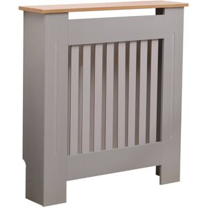 Oypla - Small Grey Wooden Slatted Grill Radiator Cover mdf Cabinet Oypla - Small Grey Wooden Slatted Grill Radiator Cover mdf Cabinet