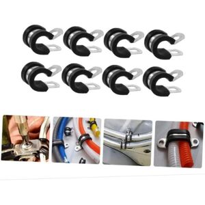 COOCHEER P-Clips tube fixing clamps with rubber insert choice: Ø 50mm / Band 15mm, 8 Pieces COOCHEER P-Clips tube fixing clamps with rubber insert choice: Ø 50mm / Band 15mm, 8 Pieces