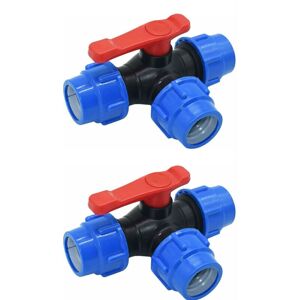 TORMATOR pack Ball Valve Stop, 32mm Three-Way Quick Connect Ball Valve PVC PE Pipe Quick Switch T Connector (Size: 32mm) TORMATOR pack Ball Valve Stop, 32mm Three-Way Quick Connect Ball Valve PVC PE Pipe Quick Switch T Connector (Size: 32mm)