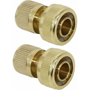 CYSLMUK Pack of 2 ,19mm (3/4") Brass Garden Hose Quick Connectors CYSLMUK Pack of 2 ,19mm (3/4") Brass Garden Hose Quick Connectors