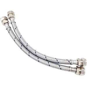 Pair Of Flexible Flexible Hose Pipes Connectors Tails 15mm x 15mm Compression 500mm WRAS Pair Of Flexible Flexible Hose Pipes Connectors Tails 15mm x 15mm Compression 500mm WRAS