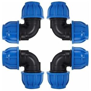 SNQ PE 25 Equal-leg plastic bend for polyethylene pipes ø 25, water pipe bend connector made of PE plastic, quick-coupling accessory for drinking water SNQ PE 25 Equal-leg plastic bend for polyethylene pipes ø 25, water pipe bend connector made of PE plastic, quick-coupling accessory for drinking water