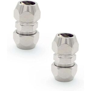 SNQ Pieces Olive Gas Fitting, Silver Pneumatic Hose Fitting, Nickel-Plated Copper Straight Double Tube Quick Connector, Suitable for Plumbing, Air SNQ Pieces Olive Gas Fitting, Silver Pneumatic Hose Fitting, Nickel-Plated Copper Straight Double Tube Quick Connector, Suitable for Plumbing, Air