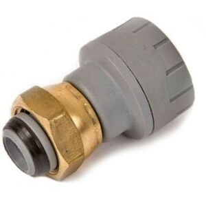 Polypipe - PolyPlumb PB722 22mm x 3/4 Straight Tap Connector Brass Connecting Nut - Single Polypipe - PolyPlumb PB722 22mm x 3/4 Straight Tap Connector Brass Connecting Nut - Single