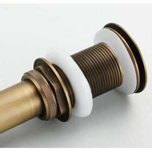 TEHTUY Pop-up Retro Washbasin Plug, Universal Bronze Brass Drain Plug without Overflow, Sink Drain Valve, Basin Siphon TEHTUY Pop-up Retro Washbasin Plug, Universal Bronze Brass Drain Plug without Overflow, Sink Drain Valve, Basin Siphon