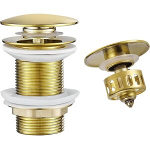 Tonchean - Pop-up Sink Drain Valve with Strainer Basket Drain Valve Brass and Stainless Steel Drain Fitting without Overflow Tonchean - Pop-up Sink Drain Valve with Strainer Basket Drain Valve Brass and Stainless Steel Drain Fitting without Overflow