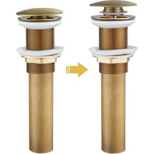 Aiperq - Pop-up toilet waste without overflow, brass basin waste, pop-up waste plug Aiperq - Pop-up toilet waste without overflow, brass basin waste, pop-up waste plug