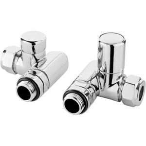 NUIE Hudson Reed Corner Dual Fuel Radiator Valves Pair Pack - Chrome NUIE Hudson Reed Corner Dual Fuel Radiator Valves Pair Pack - Chrome