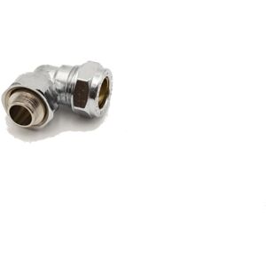 PRIMA PLUS PrimaPlus Chrome Compression Bent Tap Connector 15mm x 1/2" PRIMA PLUS PrimaPlus Chrome Compression Bent Tap Connector 15mm x 1/2"