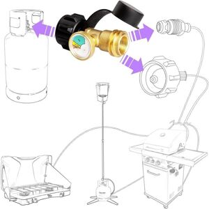TEHTUY Propane Gas Level Control - 1 Cylinder, Gas Tank Connector TEHTUY Propane Gas Level Control - 1 Cylinder, Gas Tank Connector