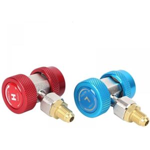 ODIPIE R134A Adapter, Quick Coupler Connector for Air Conditioning, Top and Bottom Refrigerant Quick Fittings for 1/4" Refrigerant Dispenser ODIPIE R134A Adapter, Quick Coupler Connector for Air Conditioning, Top and Bottom Refrigerant Quick Fittings for 1/4" Refrigerant Dispenser